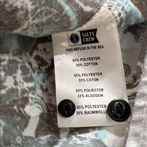 Men’s Salty Crew button down size small - Picture 4 of 4